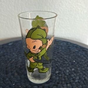 Vintage 1973 Pepsi cola Warner bro Elmer Fudd glass Looney Tunes Collectible
